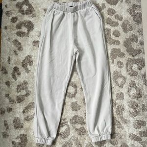 Zara off white fleece sweatpants